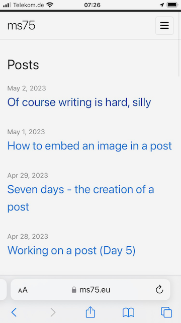 Website with minima defaults